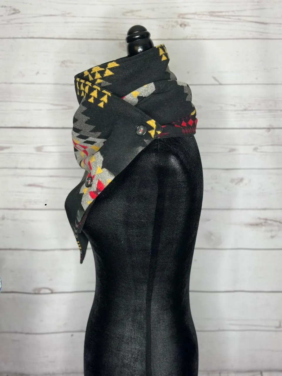 Ash Western Aztec Warm Neck Hood