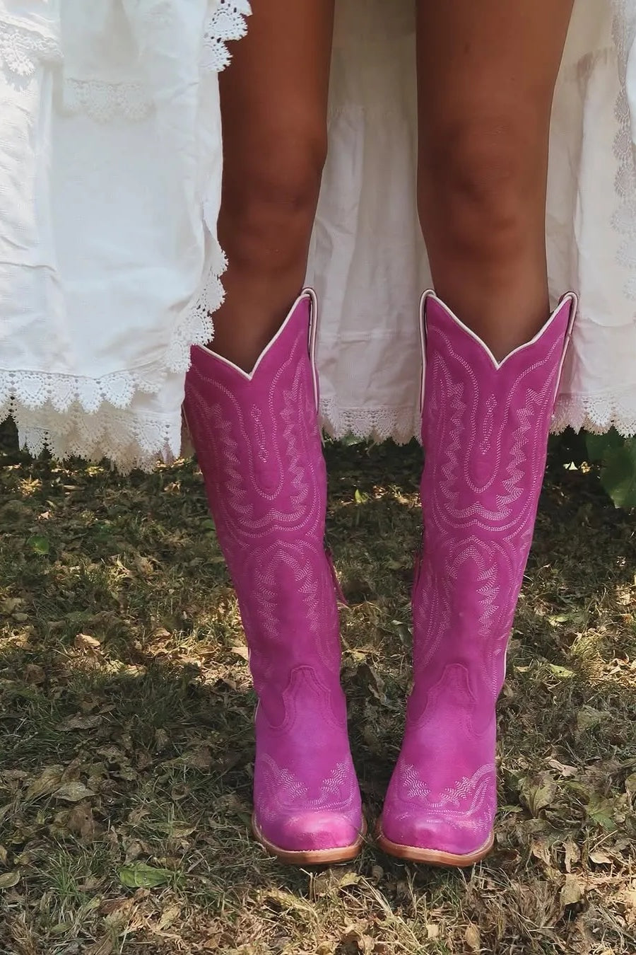 Tall Leather Western Boots