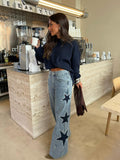 Star Patch Straight-Leg Jeans