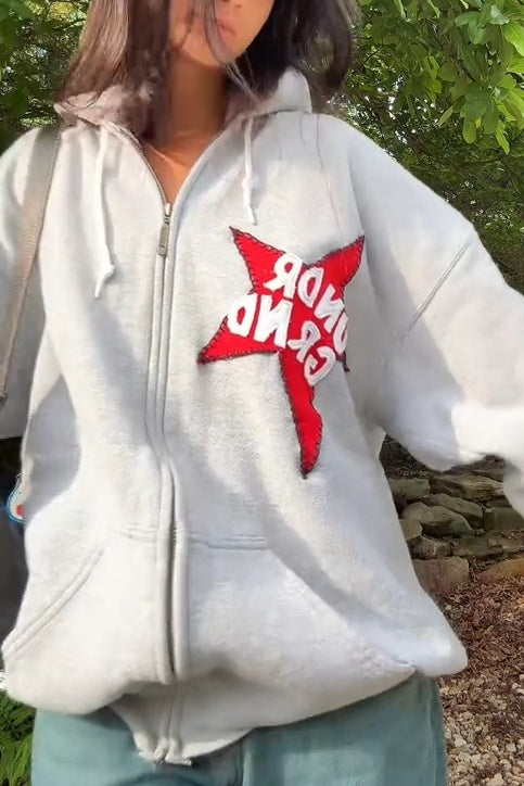 Chicago Stars Doberman Graphic Zip-Up Hoodie