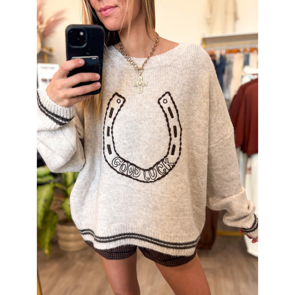 Good Luck Horseshoe Sweater