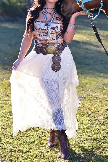 Layered Lace Skirt - Cream