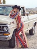 Southwestern Striped Denim Set