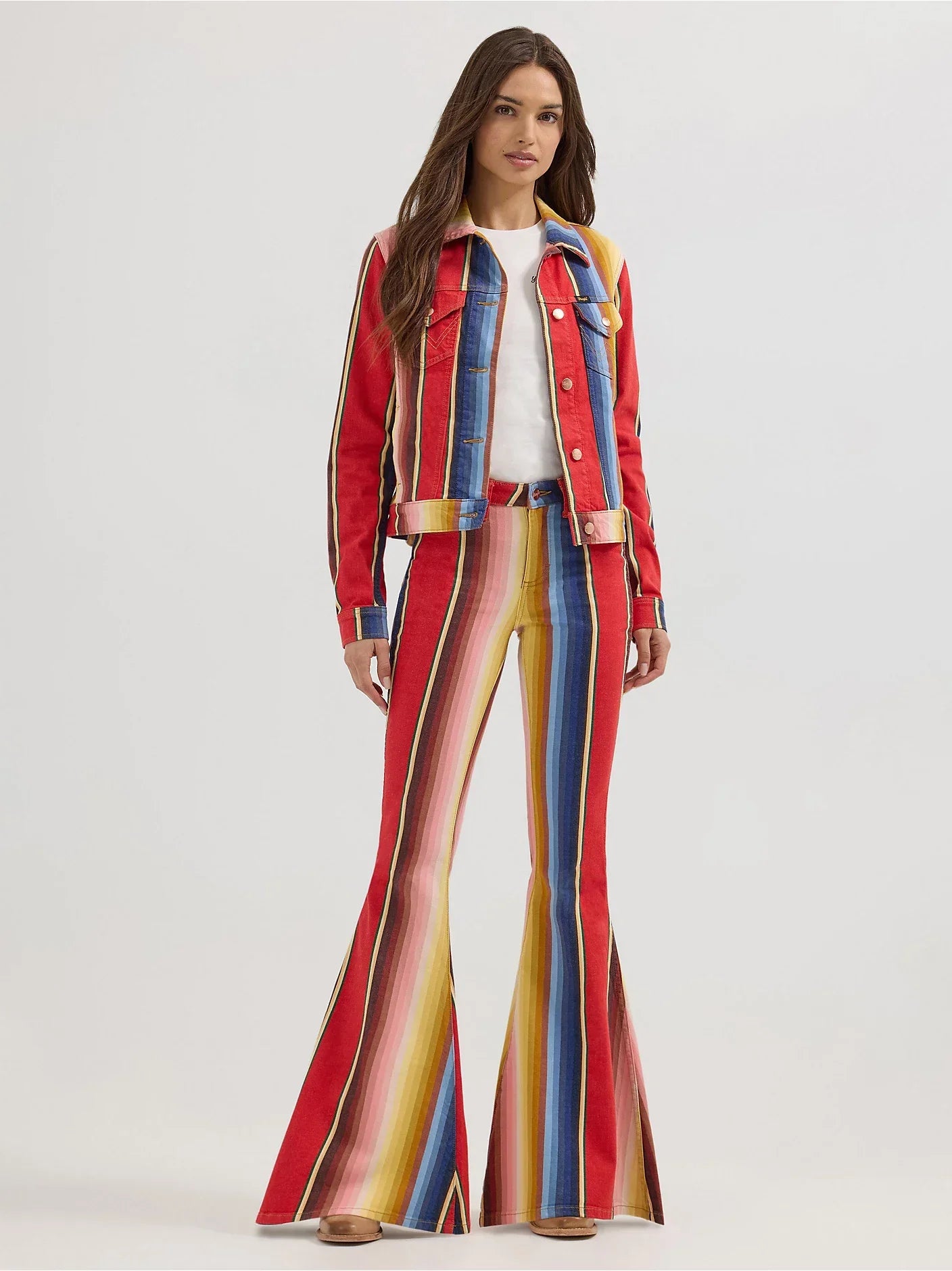 Southwestern Striped Denim Set