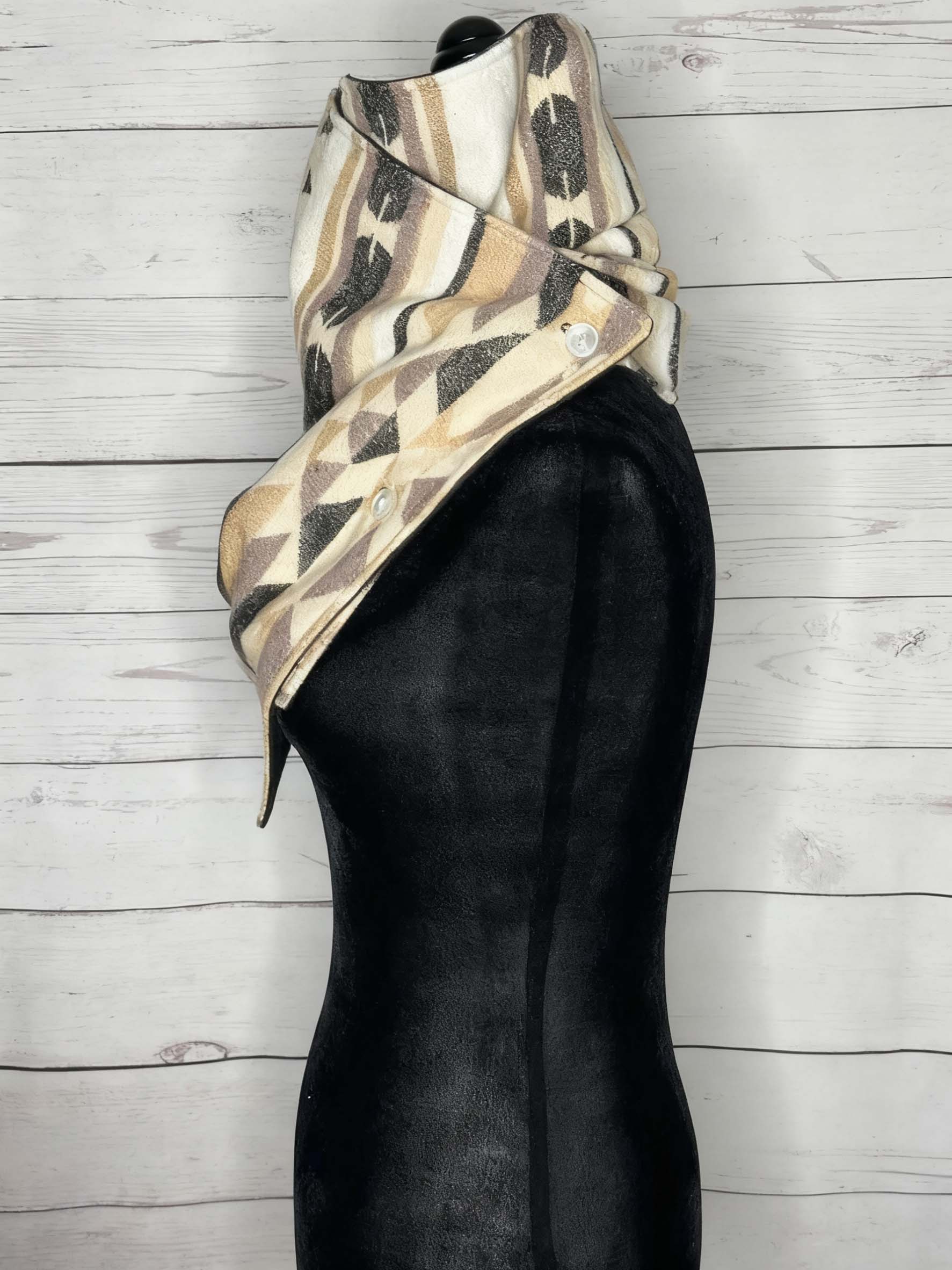 Sandy Aztec Warm Neck Hood