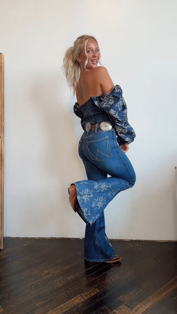 Wrangler Western Floral Denim Set