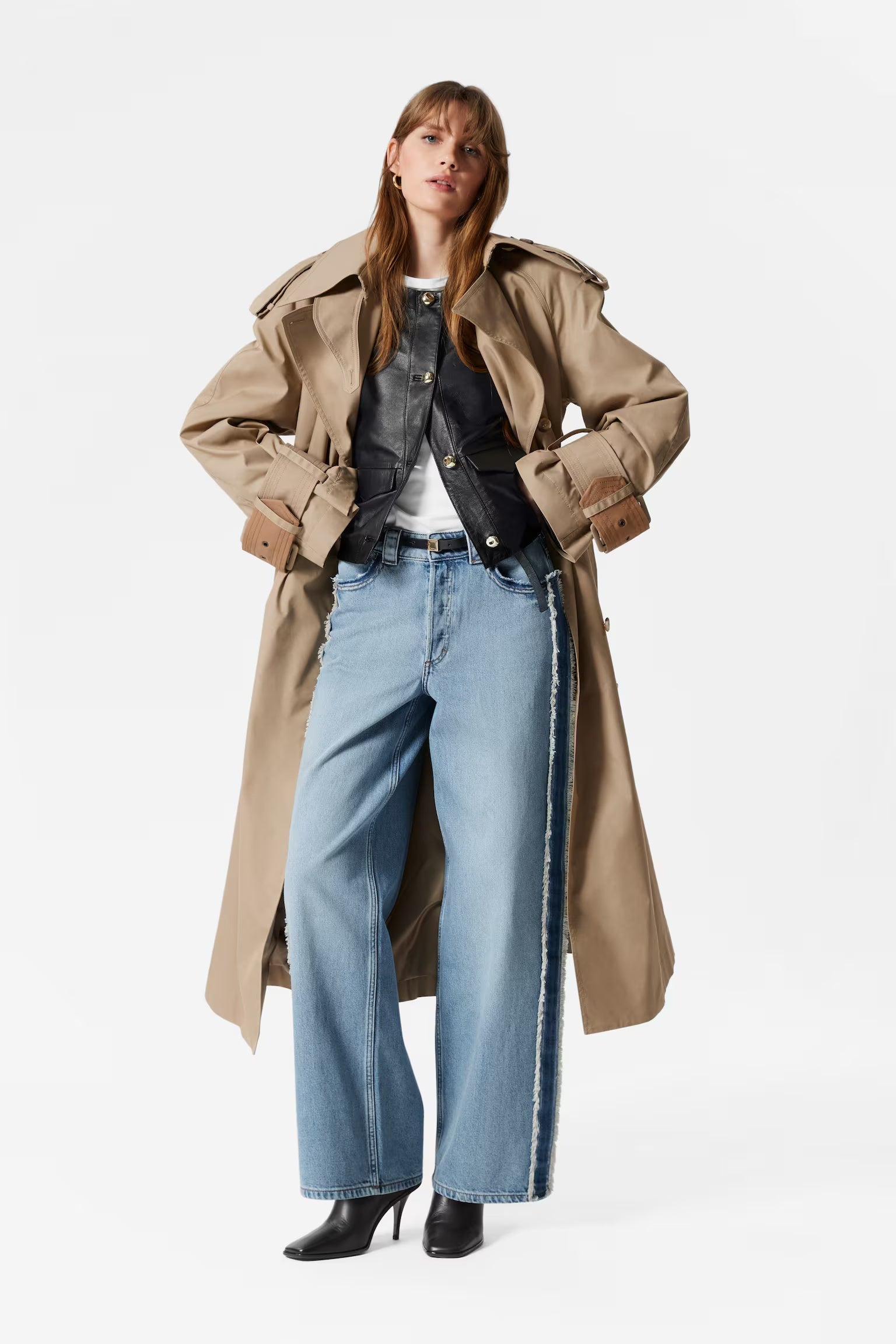 Fringed Wide Leg Jeans