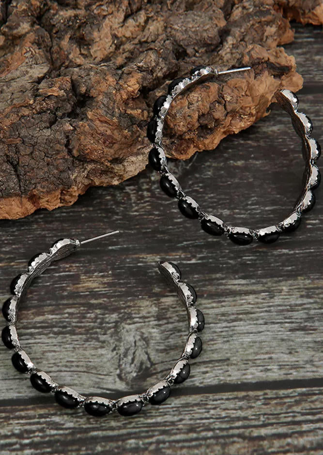 Large Hoop Alloy Ear Wrap Earrings