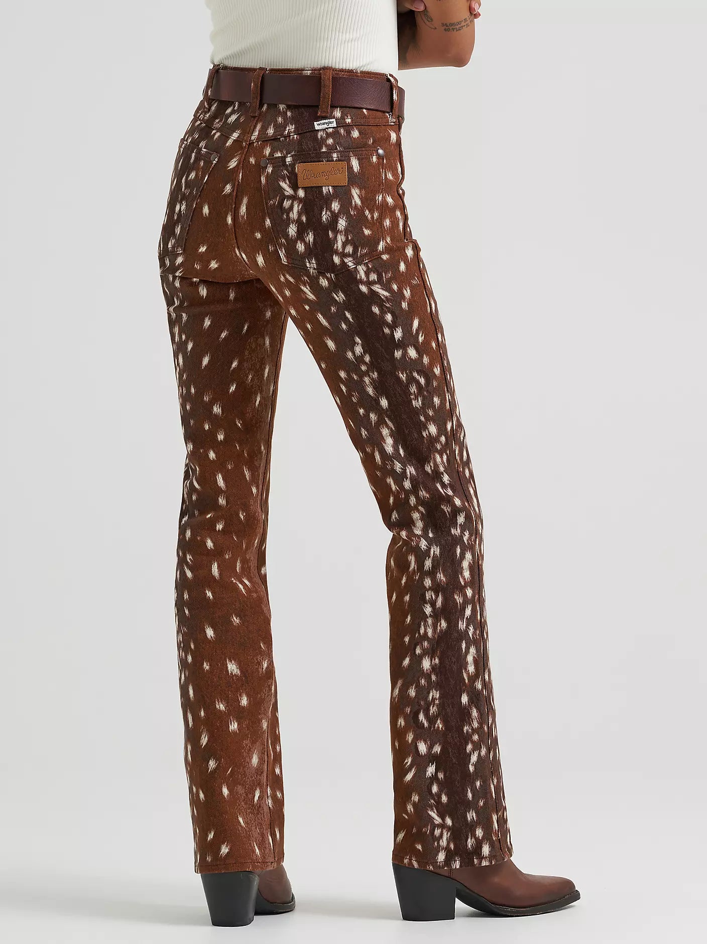Fawn Print Bootcut Jean