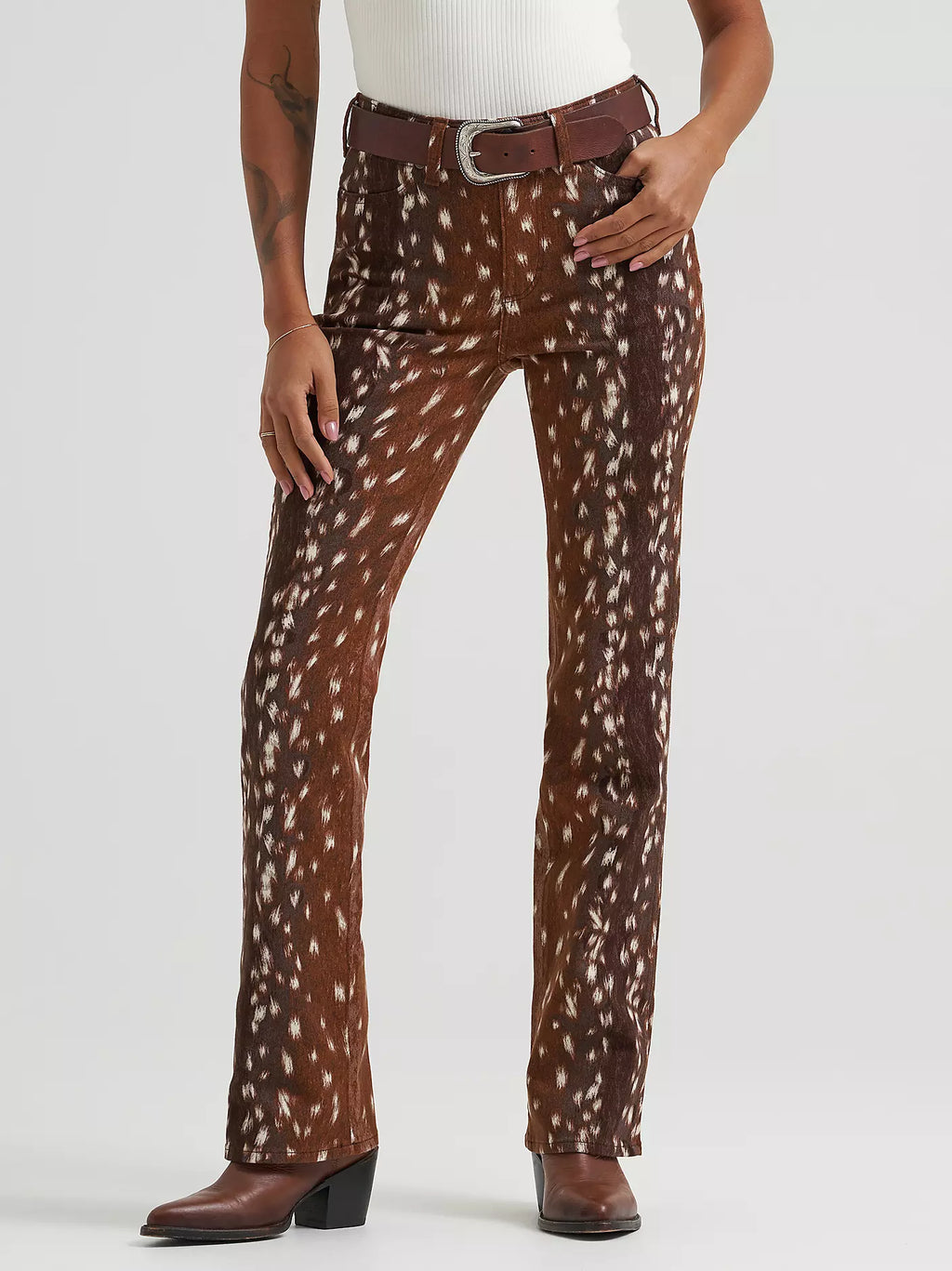 Fawn Print Bootcut Jean