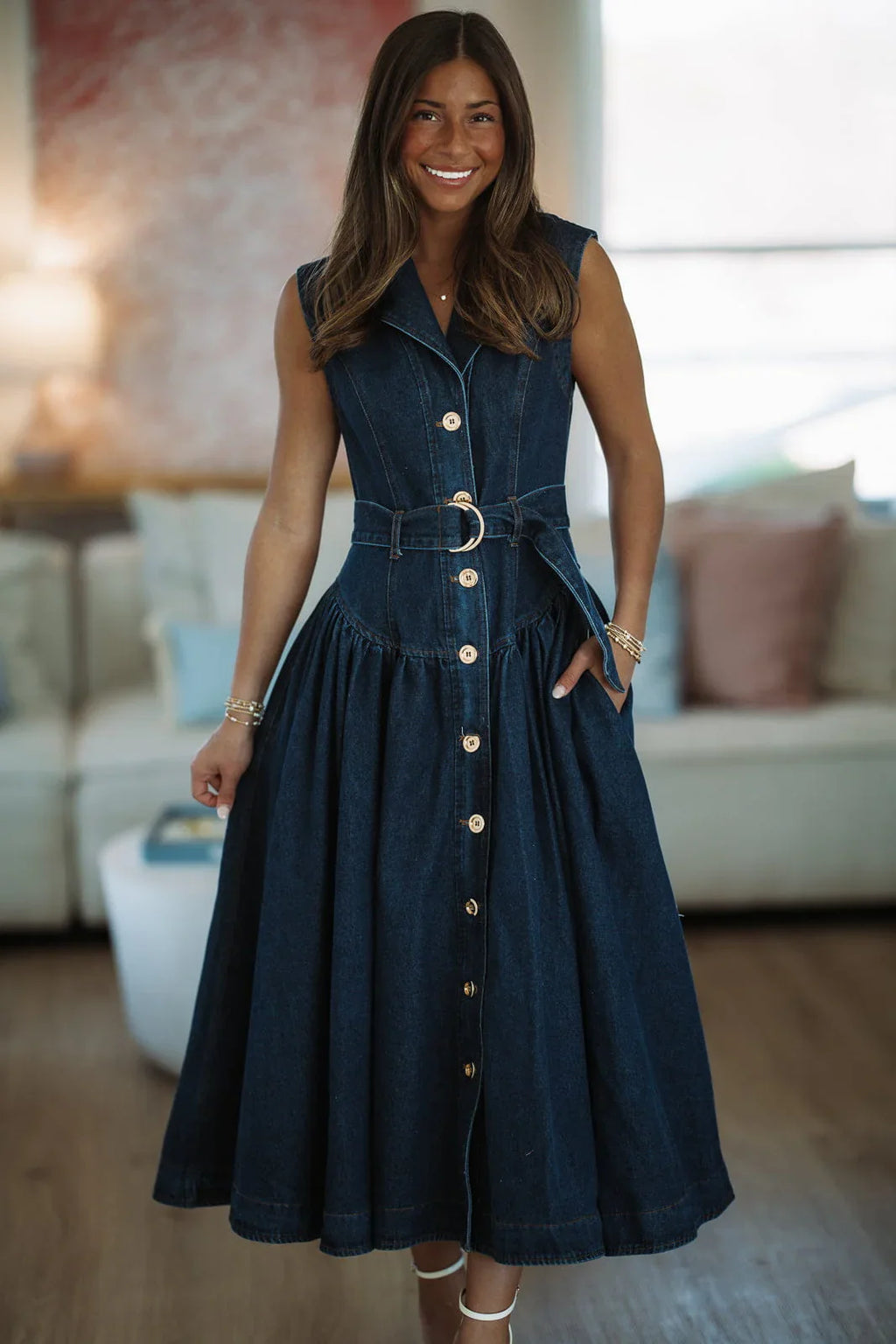 Tennessee Sunsets Maxi Dress - Dark Denim