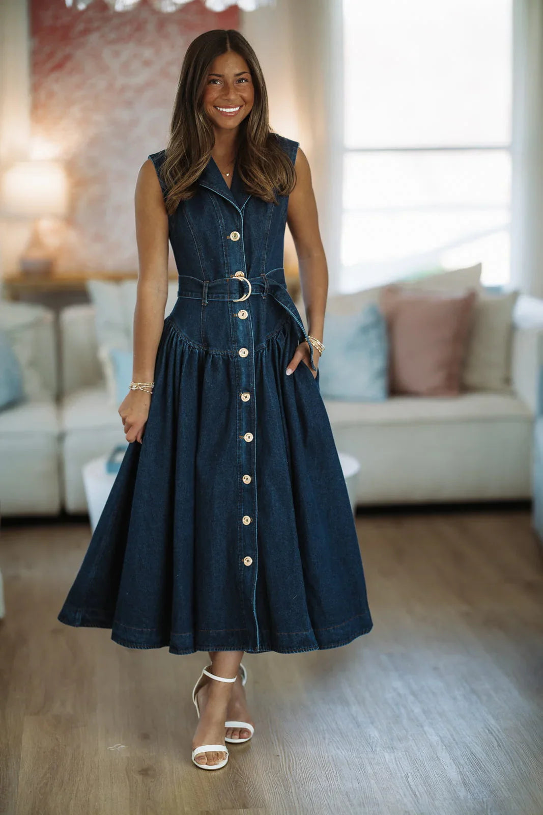 Tennessee Sunsets Maxi Dress - Dark Denim