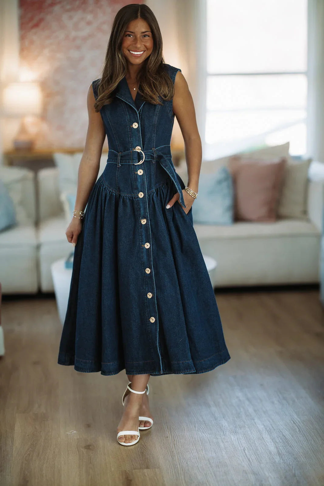 Tennessee Sunsets Maxi Dress - Dark Denim