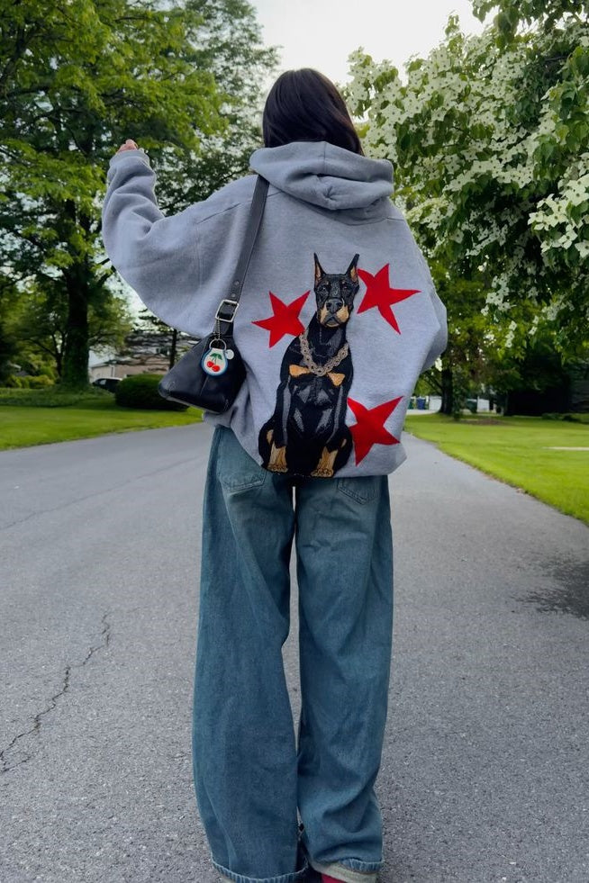 Chicago Stars Doberman Graphic Zip-Up Hoodie