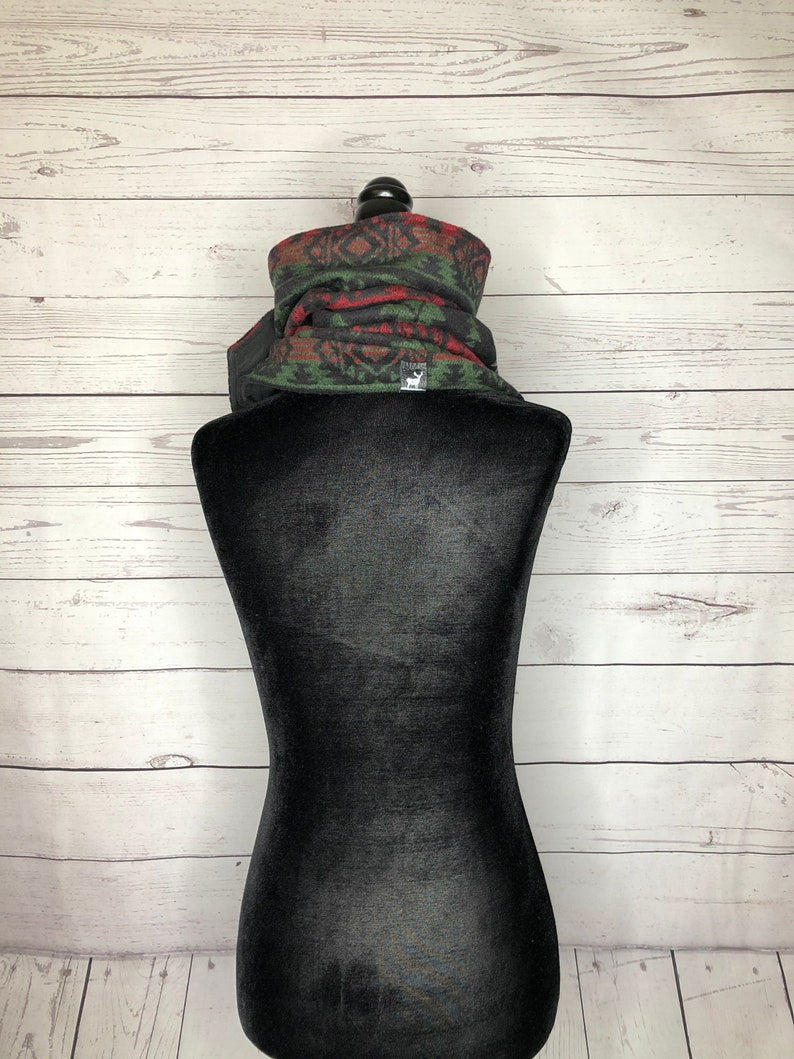 Ever Green Western Aztec Warm Neck Hood