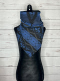 Cobalt Blue Western Aztec Warm Neck Hood