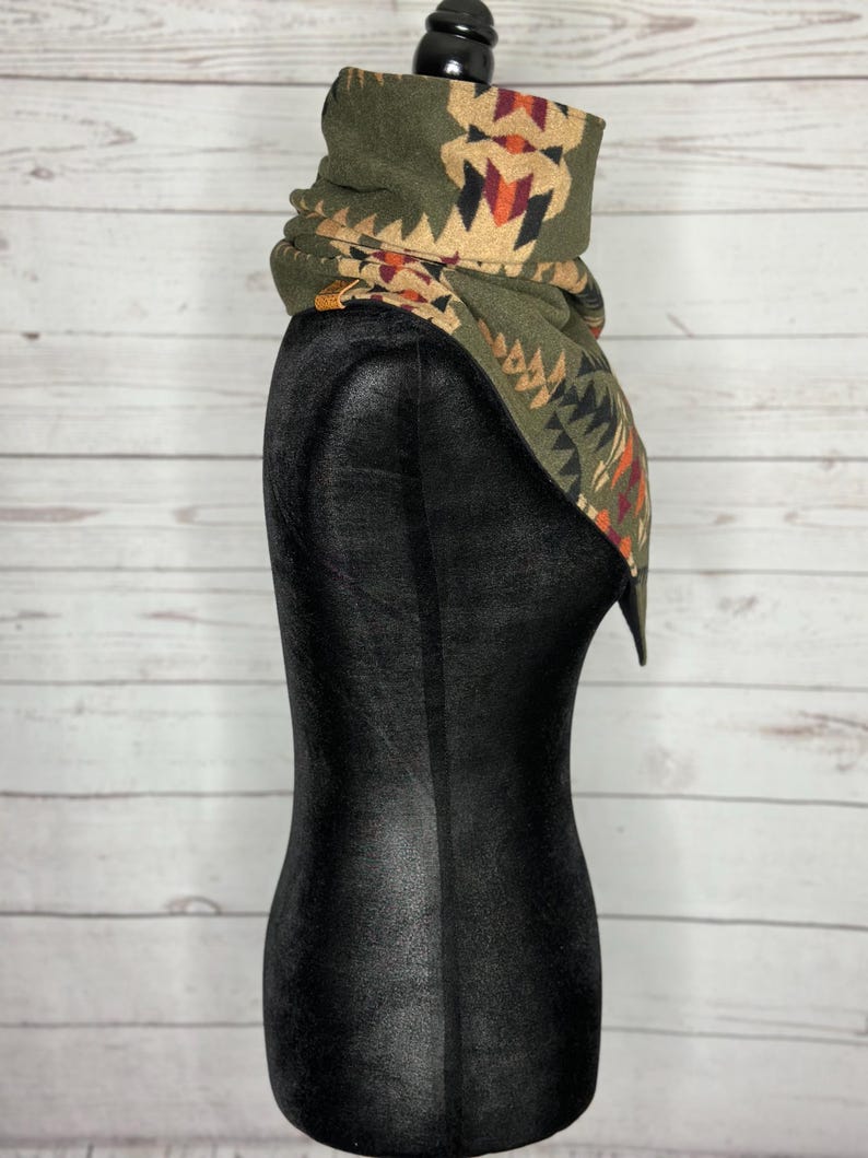 Pine Western Aztec Warm Neck Hood