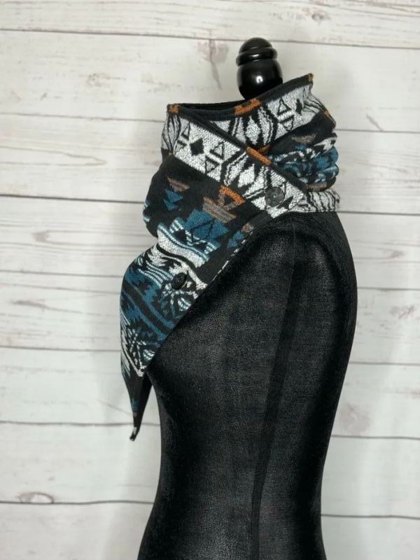 Regal Western Aztec Warm Neck Hood