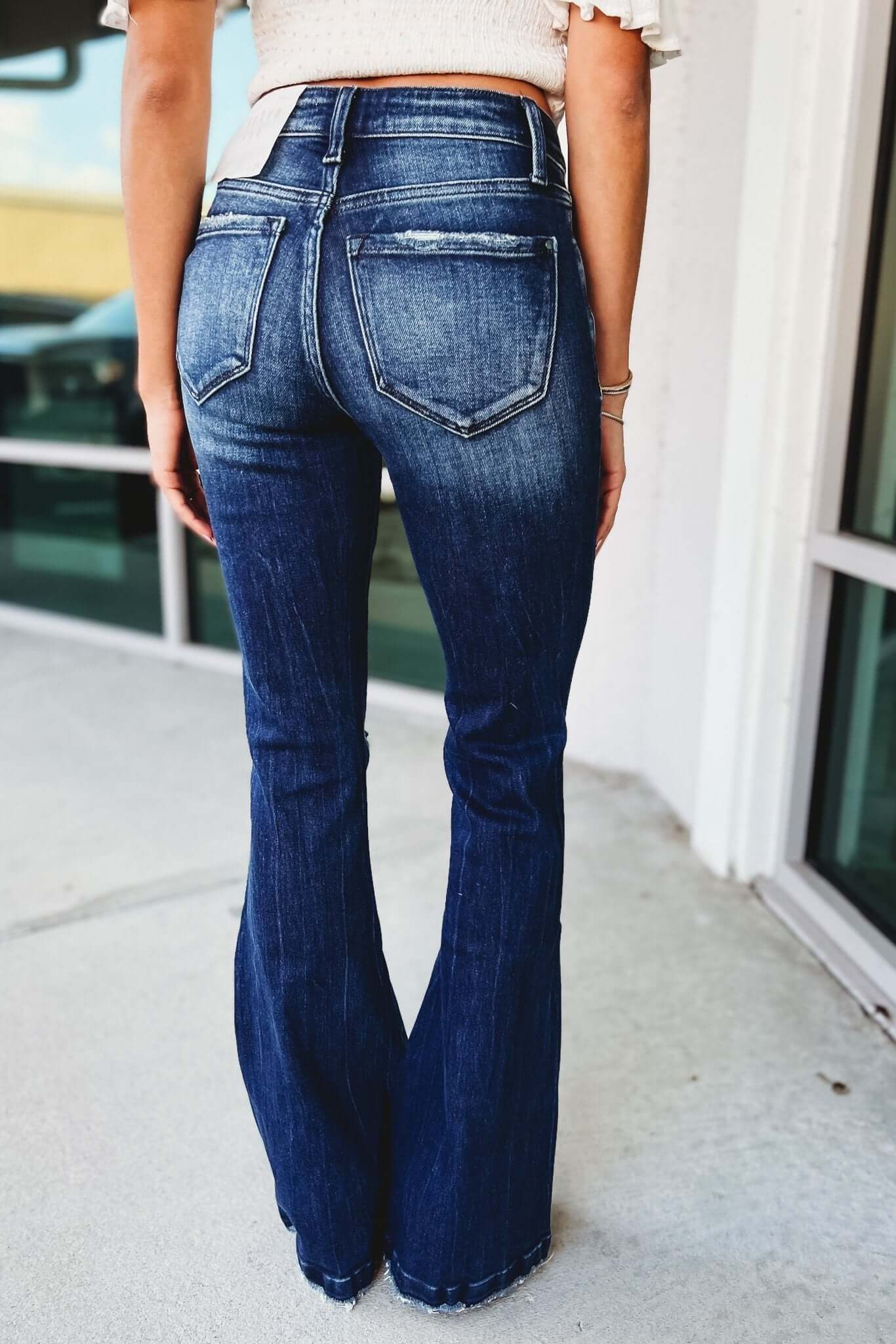 Flared Dark Wash Jeans